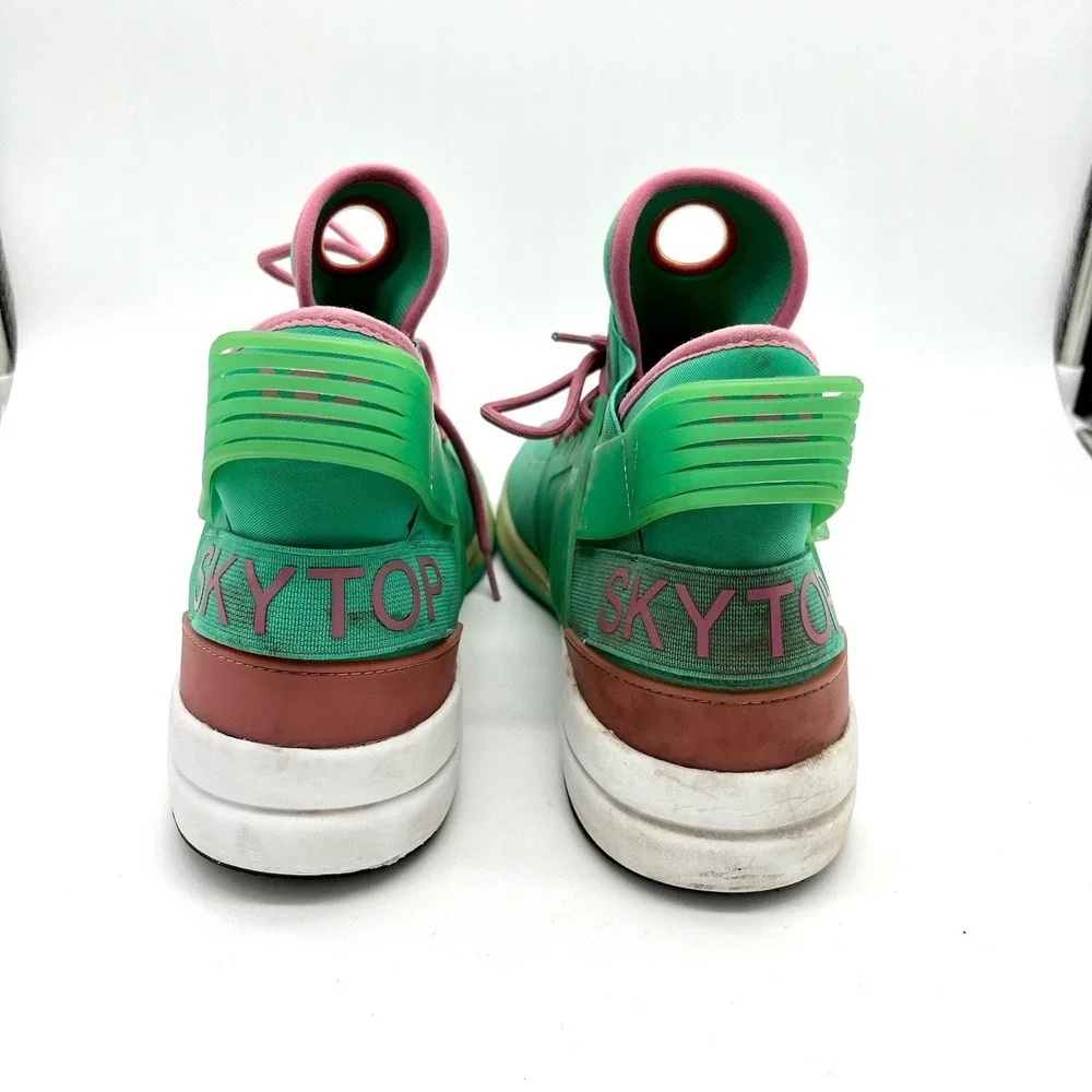 Supra Skytop V Muska Skate Shoes High Top Sneakers Mint Green Pink‎ Mens 11.5